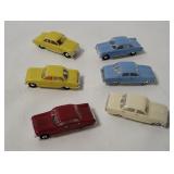 6 Mini Cars Small Plastic Ford Falcons