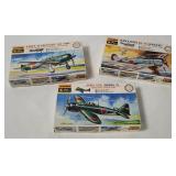 3 Fujimi Model Kits 1/72 - Nakajima, Kawasaki