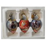 3 Bradford Editions Marines Ornaments