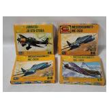 4 Revell Model Kits 1/144 - Messerschmitt, Junkers