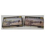 2 Heller Messerschmitt Me-109k Model Kits 1/72