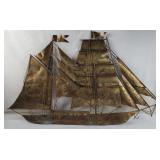 40' Metal Ship Wall Sculpture