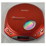 Red Sony Walkman D-E350 ESP Max CD Player