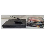 Philips Blue Ray/ DVD Player W/ DVDs