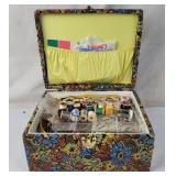 Vintage Sewing Box W/ Supplies