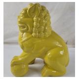 Yellow Ceramic Foo Dog Statue