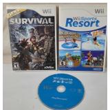 3 Nintendo Wii Games - Sports resort, Etc
