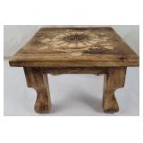 Small Sun face Wood Carved Table