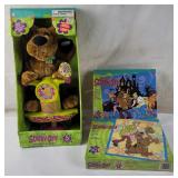 Sealed Scooby Doo Puzzles & Jumping Toy