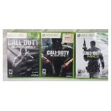 3 Xbox 360 Call Of Duty Games - BO1, MW3, BO2