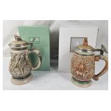 2 Avon Collector Steins - Wild West, Great Dogs