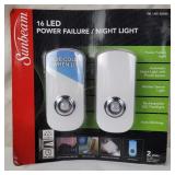 New Sunbeam 16 LED Power Failure Night Lights