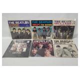 6 The Beatles 7' Records W/ Pic Sleeves