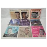 9 Nat King Cole 7' Records W/ Pic Sleeves