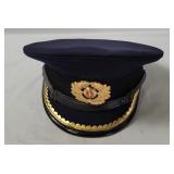 Vtg East German Navy Officer's Hat