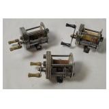 3 Fishing Reels - Jc Higgins, Heddon Pal Etc.