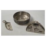 Vtg Table Crumbers & Pewter Bowl