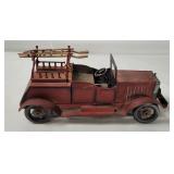 Vtg Metal Model Fire Engine