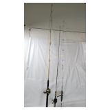 3 Fishing Rods/ Reels - Abu Garcia, Zebco