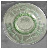 Vtg Depression Uranium Glass Plate