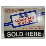Walker Advantage Muffler Metal Sign