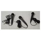 3 Microphones W/ 1/4' Plugs