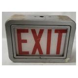 Vtg Exit Sign, Aluminum & Glass