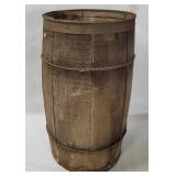 Vtg 18' Tall Wooden Barrel