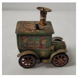 Vtg K O Japan Wind-up Circus Car