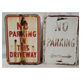 2 No Parking Metal Street Signs