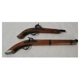 2 Vtg Flintlock Cap Guns