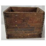 Vtg White Rock Sparkling Beverage Wood Crate