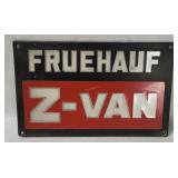 Fruehauf Z-van Metal Sign