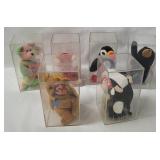 6 Ty Beanie Babies - Peace, Blackie Etc.