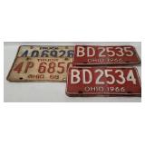 1960's Ohio License Plates