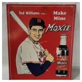 Moxie Soda Ted Williams Metal Sign