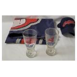 Mlb Indians Banner, Hat & Glasses