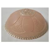 Vtg Pink Glass Ceiling Light Shade