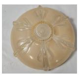 Vtg Beige Glass Ceiling Light Shade