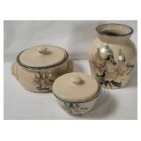 Home & Garden Party Ltd. Bowls & Vase, 1 Chip