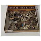 Cigar Box Full Of Vtg Keys