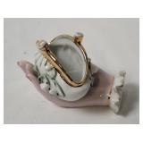 Vtg Napco Porcelain Hand W/ Purse