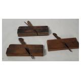 3 Vtg Rabbet Woodworking Planes