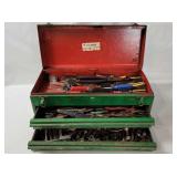 Metal Tool Box W/ Assorted Tools