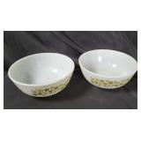 2 Pyrex Spring Blossom Mixing Bowls
