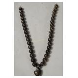Navajo Pearl Necklace, Appears Silver