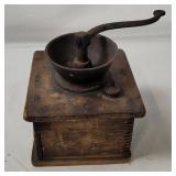 Vtg Wooden Coffee Grinding Mill