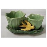 Vtg Mc Coy Bird & Flowers Planter
