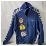 Vtg Adidas Sweatshirt W/ Running Patches