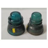 2 Hemingray Glass Insulators